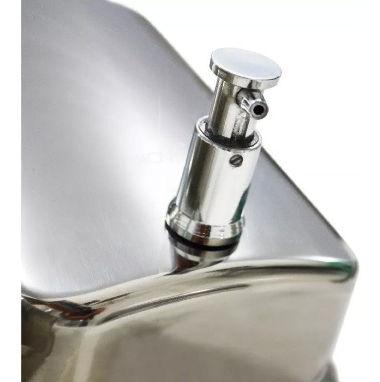 Kit 5x Dispenser Saboneteira Detergente Sabonete Líquido Inox 500ml Para Parede Cozinha Banheiro Lav - 3
