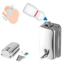 Ver imagem 6 de Kit 5x Dispenser Saboneteira Detergente Sabonete Líquido Inox 500ml Para Parede Cozinha Banheiro Lav