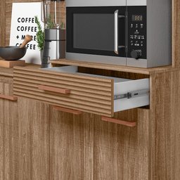 Cozinha Compacta 7 Portas e 1 Gaveta Alecrim Carvalho Rústico / Ripado Madeira - Nicioli - 5 Cozinha Compacta 7 Portas e 1 Gaveta Alecrim Carvalho Rústico / Ripado Madeira - Nicioli - 5