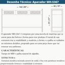 Ver imagem 6 de Aparador 142 cm MH-5367 Herval Carvalho Preto Base Metalica Preta