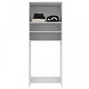 Ver imagem 2 de Armário Multiuso Lavanderia 2 Portas 3 Nichos Provençal Branca