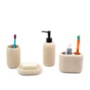 Ver imagem 5 de Porta Sabonete Líquido de Resina Oval Areia 265ml - Oikos