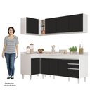 Ver imagem 5 de Armário de Cozinha Modulado de Canto Direito 4 Peças Cp41 Balcão com Tampo Branco/preto - Lumil Lumi