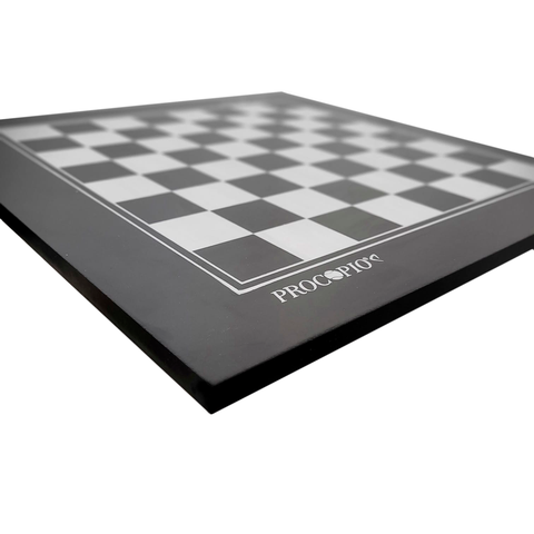 Tabuleiro de Dama e Xadrez Linha Ébano Escuro