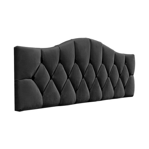 Cabeceira Capitonê Provençal Cama Box Estofada Luxo Suede Rbl:queen Painel/cinza