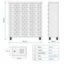 Ver imagem 2 de Armário para Celular 32 Portas com Chave em Aço Steelon Móveis