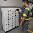 Ver imagem 3 de Armário para Celular 32 Portas com Chave em Aço Steelon Móveis