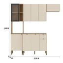 Ver imagem 2 de Armário de Cozinha Completa com Balcão para Pia Mdf 9 Portas Vert Plus Freijó Soft