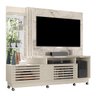 Painel Home para Tv até 60" Led Espelho 2 Portas com Rodizio Frizz Plus Calacata Off White - Madetec - 1