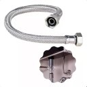 Ver imagem 3 de Mangueira Flexível 60cm 1/2 Polegada Aço Inox Engate Fêmea X Fêmea