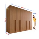 Ver imagem 5 de Guarda-Roupa Grande Casal 6 Portas 06 Gavetas 2,20m Frente 100% MDF Vermont