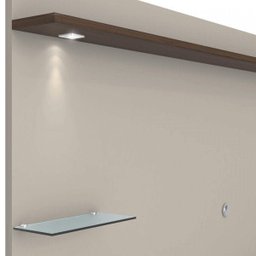 Painel para TV até 60 Polegadas com LED 2 Prateleiras de Vidro Veneza Yescasa - 6 Painel para TV até 60 Polegadas com LED 2 Prateleiras de Vidro Veneza Yescasa - 6