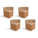 Ver imagem 1 de Kit 4 Cadeiras Sala Jantar 4CAD800 4 Un Nogal/Suede Bege - Kappesberg