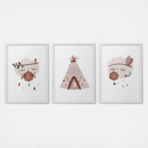 Trio Quadros para Quarto Infantil
