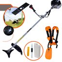 Ver imagem 1 de Roçadeira Cortador de Grama Anmax Cg430b 43cc 1,7hp Faca 2p e Carretel + Faca 3 Pontas