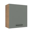 Ver imagem 1 de Armário Aéreo Madesa Agata 60 cm 1 Porta Rustic/Cinza Cor:Rustic/Cinza