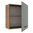 Ver imagem 4 de Armário Aéreo Madesa Agata 60 cm 1 Porta Rustic/Cinza Cor:Rustic/Cinza