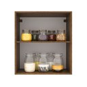 Ver imagem 3 de Armário Aéreo Madesa Agata 60 cm 1 Porta Rustic/Cinza Cor:Rustic/Cinza