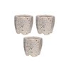 Kit 3 Vasos em Cerâmica Sextavado Para Planta 11x10cm Branco - 1