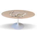Ver imagem 1 de Mesa de Jantar Tulipa Saarinen Redonda 120cm Tampo Cor Jade Modelar Art Moveis Tulipa Saarinen Oval