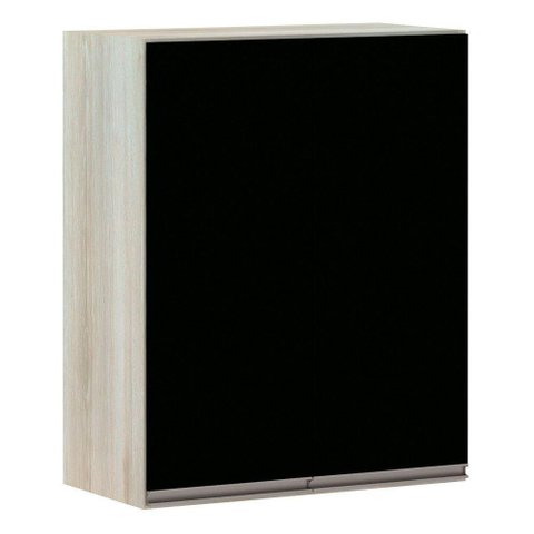 Armário Para Cozinha 60cm 2 Portas Legno Crema C/Preto Tx