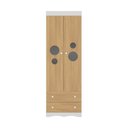 Ver imagem 7 de Guarda-roupa Infantil 62cm 2 Portas com Vidro e 2 Gavetas Sonho Multimóveis Mp4471 Branco/madeirado