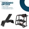 Banco Step + Suporte de Halteres + Kit de Halteres 50kg Preto Ahead - 5