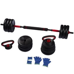 Banco Step + Suporte de Halteres + Kit de Halteres 50kg Preto Ahead - 3