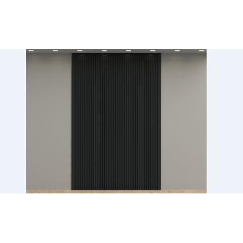 Painel Ripado Metálico Lystra Preto Absoluto – Kit 5,90 M² | Infinity Wall - Kingspan Isoeste