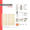 Kit Ferragens Cama Beliche Horizontal Retrátil de Parede - 7