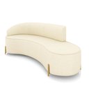 Ver imagem 2 de Sofá 4 Lugares Orgânico 220cm Pé Dourado Morgan Linho Bege D03 - D'rossi