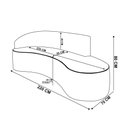 Ver imagem 4 de Sofá 4 Lugares Orgânico 220cm Pé Dourado Morgan Linho Bege D03 - D'rossi