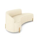 Ver imagem 7 de Sofá 4 Lugares Orgânico 220cm Pé Dourado Morgan Linho Bege D03 - D'rossi