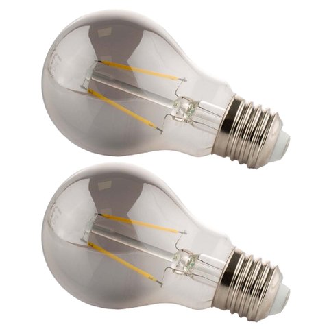 Lâmpada Led Fumê Kit 2 Unid. 30w Iluminação Decorativa Vintage Branco Quente Retrô Luz Casa Decoraçã