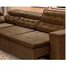 Sofá 5 Lugares Canto Retrátil e Reclinável Chaise D 2,80 X 2,20 M Sttilo Marrom512 - Megasul - 6