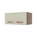 Ver imagem 2 de Armário Aéreo Modulado para Geladeira Fidelitá Lisboa 70cm 2 Portas Noce/Off-White