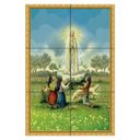 Ver imagem 1 de Quadro Nossa Senhora de Fátima com Os Três Pastorinhos 60x40 em Azulejos