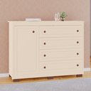 Ver imagem 1 de Cômoda Americana 100% Mdf Tuboarte 1 Porta 4 Gavetas