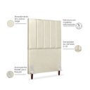 Ver imagem 2 de Cabeceira Estofada Solteiro Carla 90cm Corino Bege