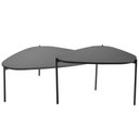 Ver imagem 1 de Kit 02 Mesas de Centro para Sala de Estar Pés Metálicos Adek A03 Nero Preto - Lyam Decor