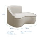 Ver imagem 5 de Kit Divã Recamier Orgânico Marrocos 150cm Lado Direito e 2 Poltronas Amore Linho Bege