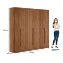 Ver imagem 3 de Guarda Roupa Casal 6 Portas Ripado Buriti Santos Andira Jatoba