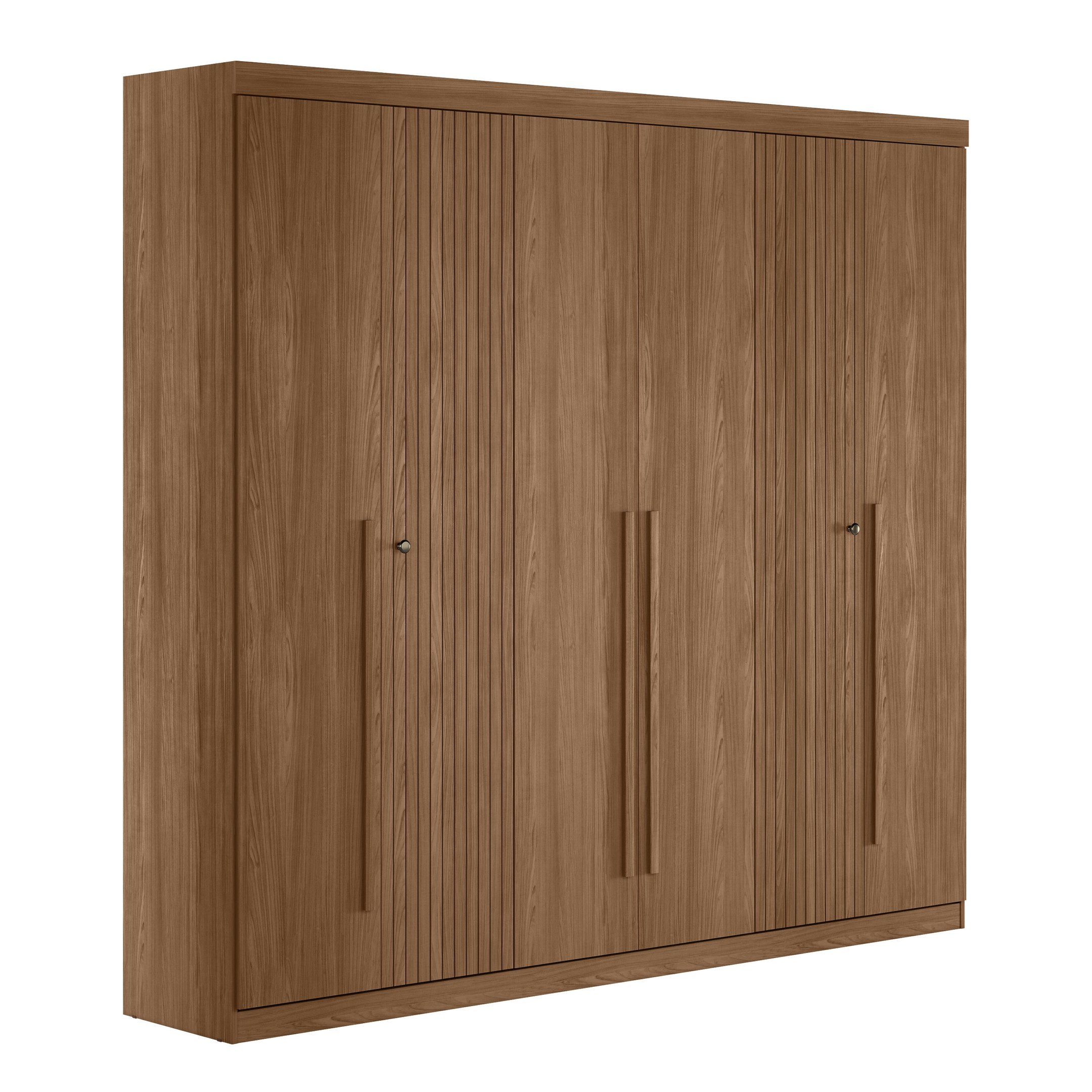 Guarda Roupa Casal 6 Portas Ripado Buriti Santos Andira Jatoba - 2