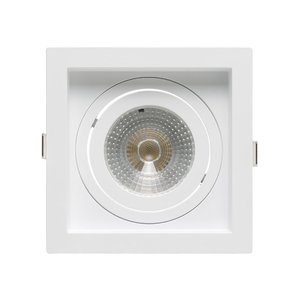 Kit 12 Spots Embutir Recuado Quadrado Dicroica Mr16 + 12 Lâmpadas Led Dicroica Inclusas Cor:branco;c