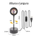 Ver mais imagens de Luminária Pôr do Sol Led Sunset Foto Decoração Iluminação