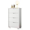 Ver imagem 1 de Cômoda Sole 4 Gavetas Branco Fosco - Móveis Albatroz