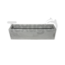 Ver imagem 3 de Vaso Floreira Jardineira Flat Polietileno 57x15x15cm Japi - Cimento Queimado