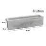 Vaso Floreira Jardineira Flat Polietileno 57x15x15cm Japi - Cimento Queimado - 2