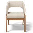 Ver imagem 3 de Kit 05 Cadeiras de Jantar e Estar Living Estofada Lince L02 Linho Palha - Lyam Decor