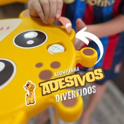 Estante Bau Infantil Caixa Organizadora de Brinquedos Armario Quarto Amarelo Girafinha - 7